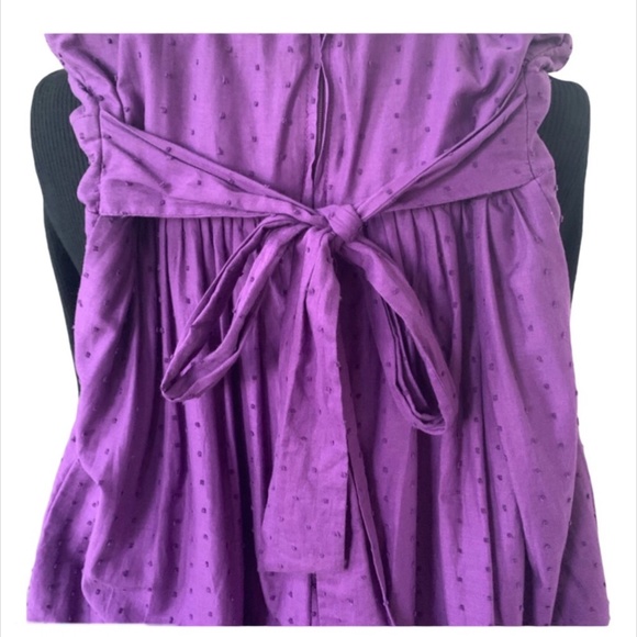 I.N. San Francisco Purple Rose Border Sundress 5 - Picture 5 of 8